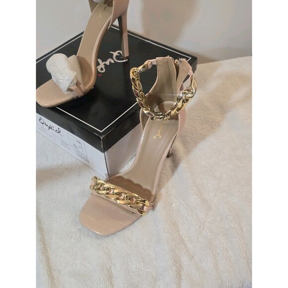 Qupid High Heels Highlight 39 Color Nude Size 7 - Picture 4 of 8